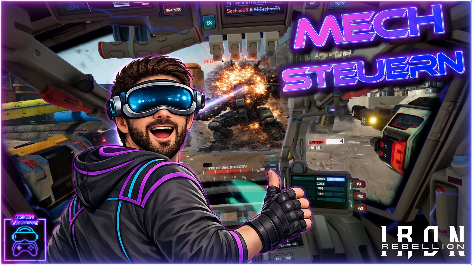 Iron Rebellion VR Mech Steuerung Tutorial Deutsch auf Meta Quest 3