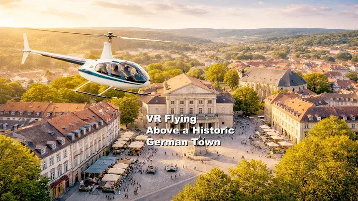 VR Flying Above a Historic German Town