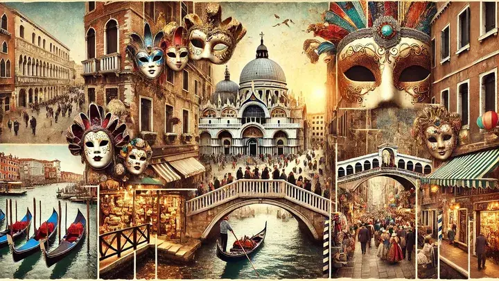 VR Travel Venice Carnival Streets Part 1