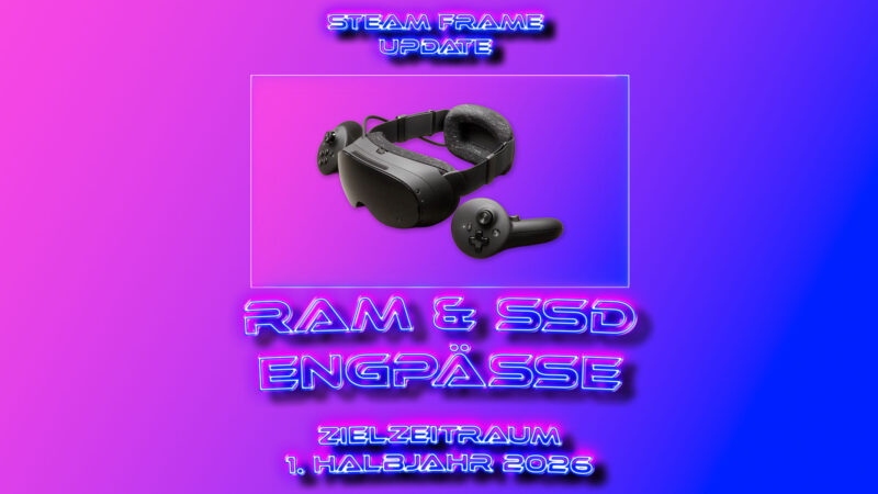 Steam FRAME Update Deutsch zu RAM und SSD Engpässen bei Valve