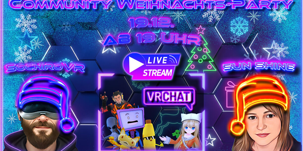 Community Weihnachtsevent in VRChat mit SochiroVR und winterlichen Welten