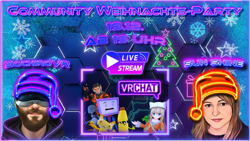 Community Weihnachtsevent in VRChat mit SochiroVR und winterlichen Welten